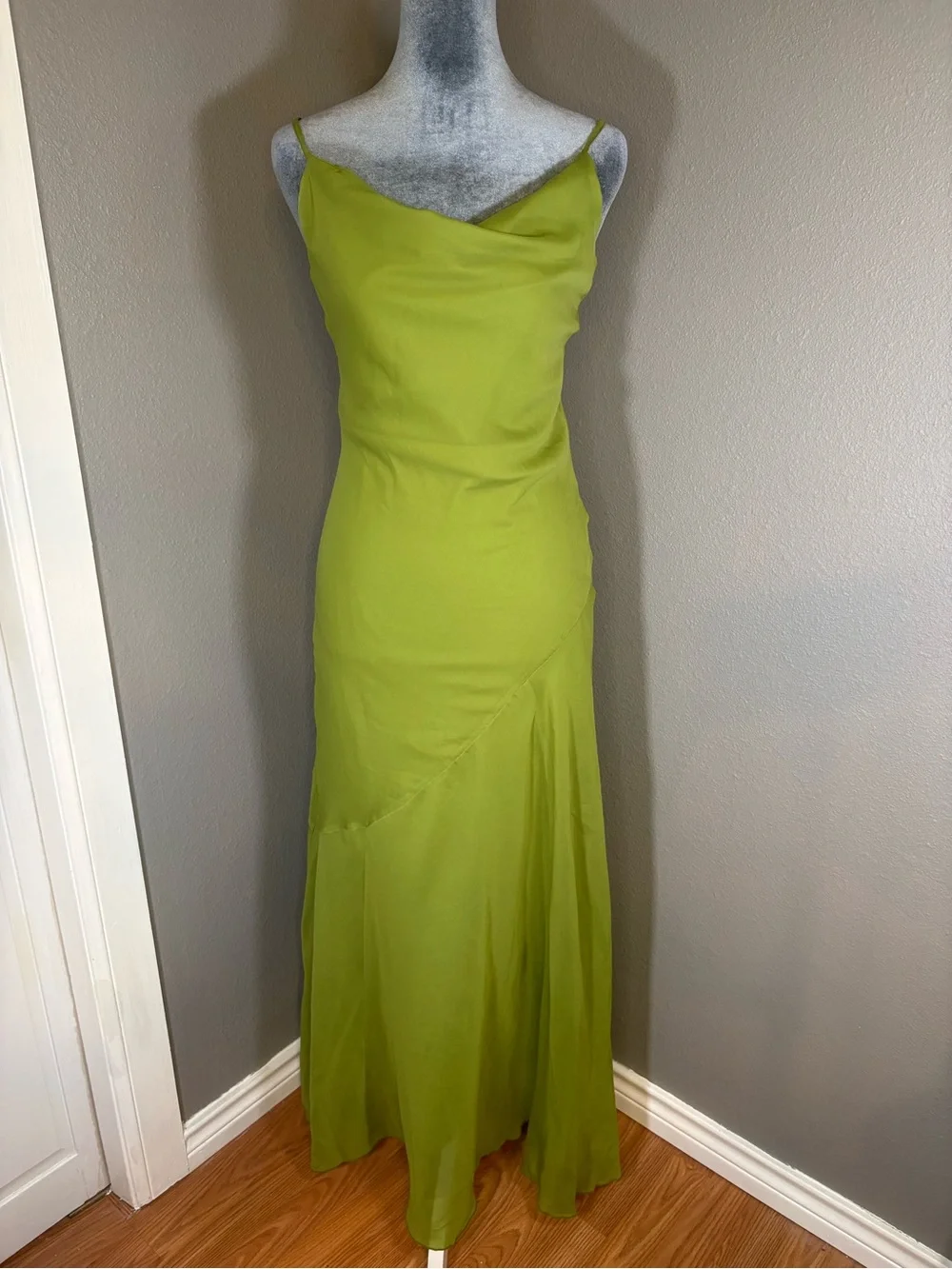 NWT Abercrombie & Fitch Olive Green Slip Maxi Dress Size Small / Tall